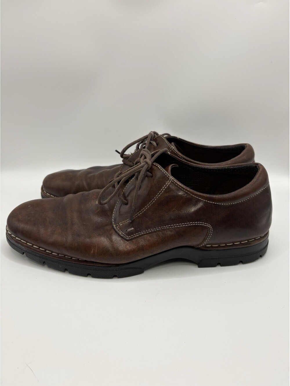 Cole Haan NikeAir Oxford Brown Leather Men's Shoes Size 10.5 M